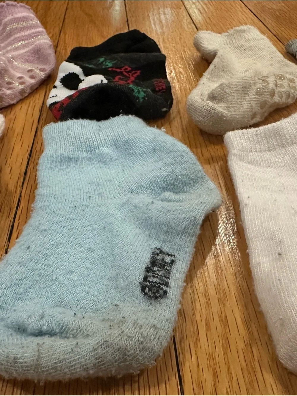 Lot of 20 Mismatched Kids Mixed Non-Slip Socks - Artsy Assortment Upcycle Reus